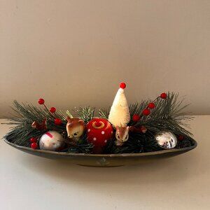 Vintage Woodland Christmas Decor featuring whimsical squirrels